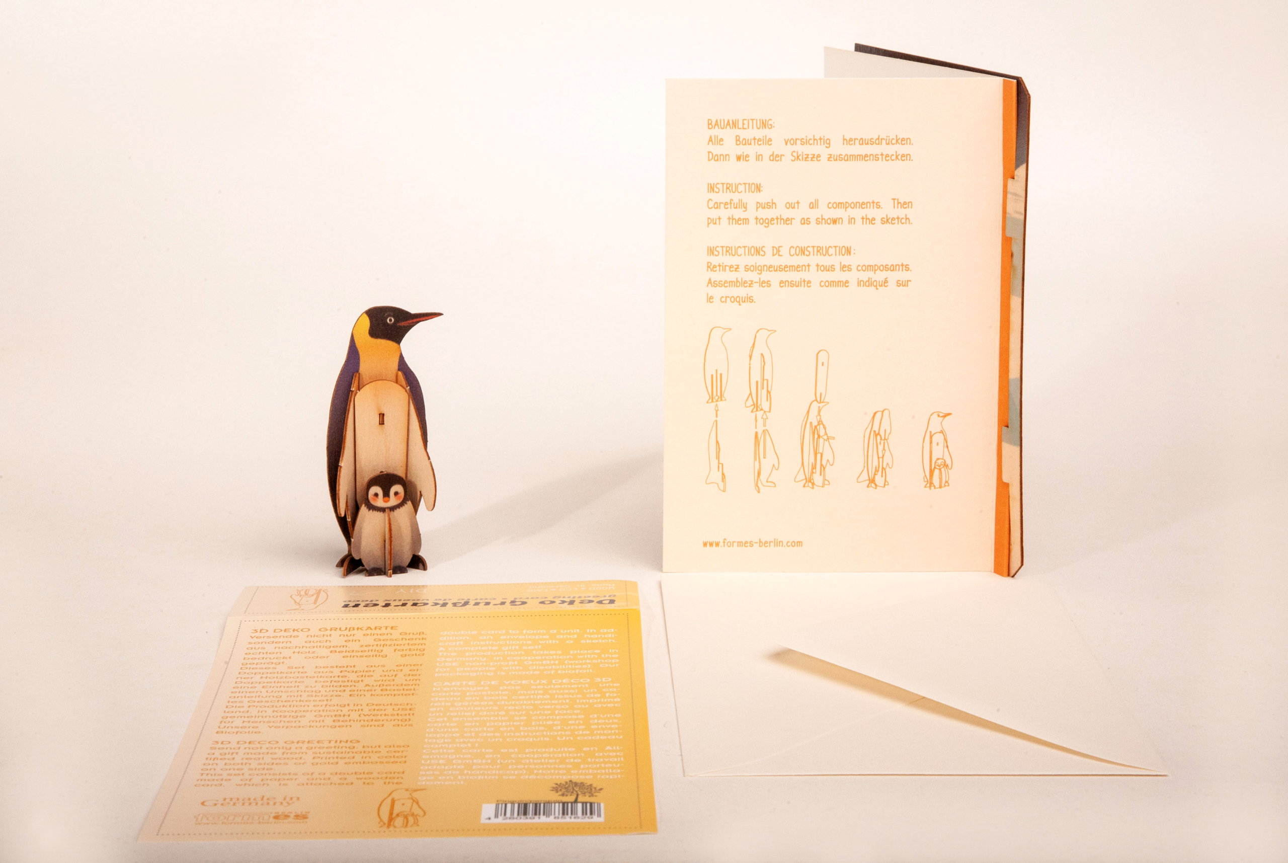 Pinguin – 3D Deko Grusskarte