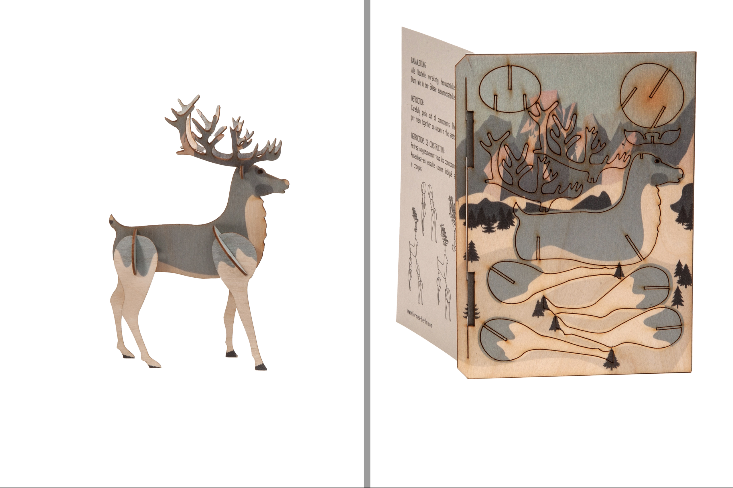 Rentier – 3D Deko Grusskarte