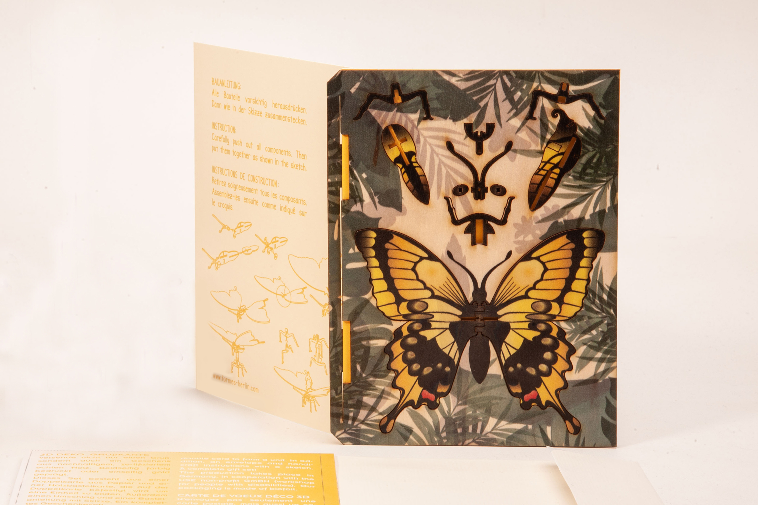 Schmetterling – 3D Deko Grusskarte