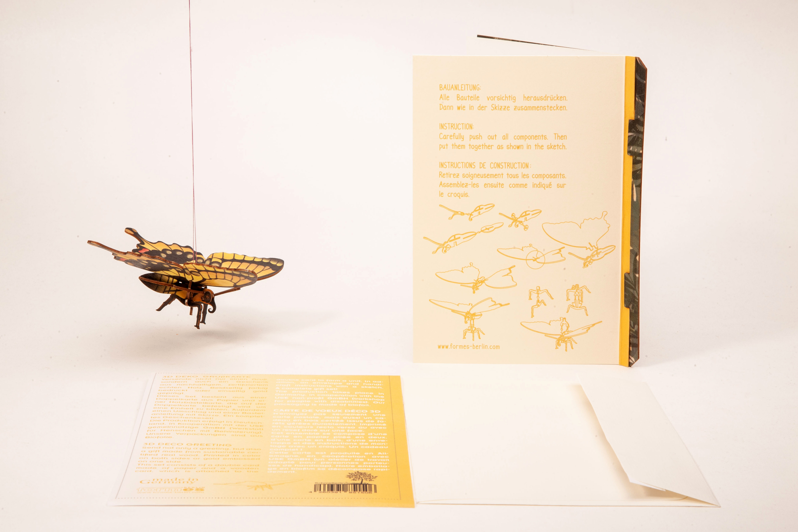 Schmetterling – 3D Deko Grusskarte