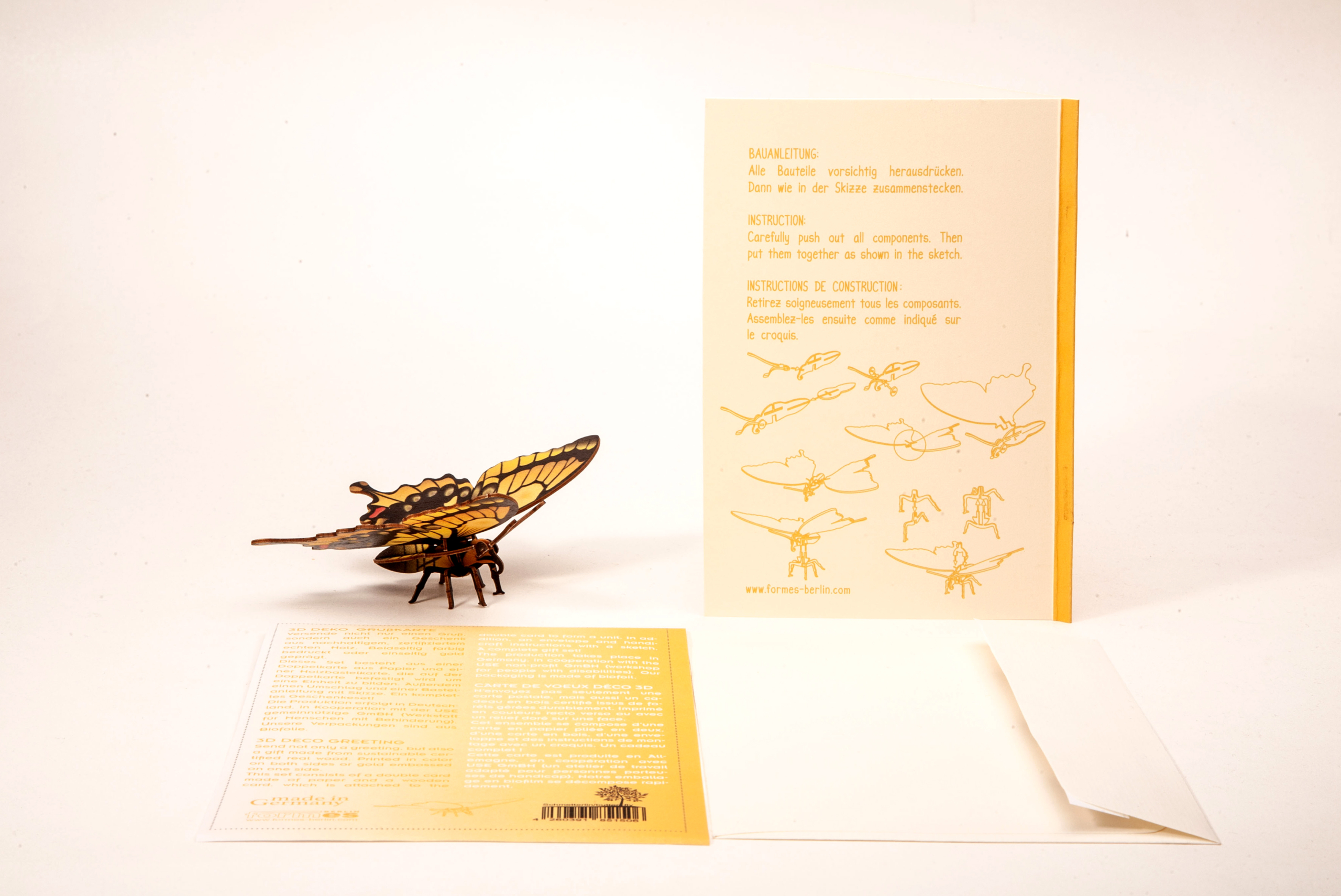 Schmetterling – 3D Deko Grusskarte