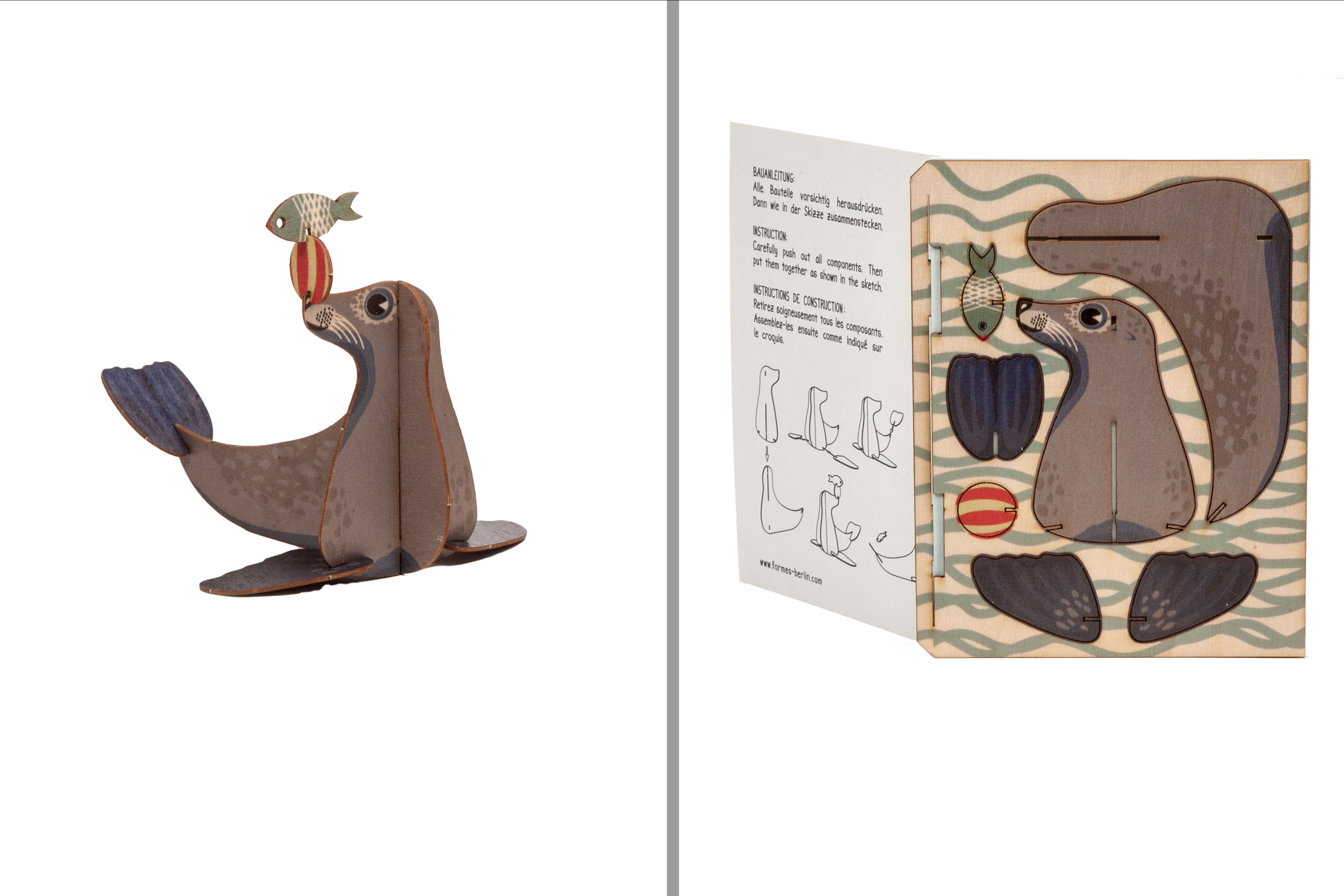 Robbe – 3D Deko Grusskarte