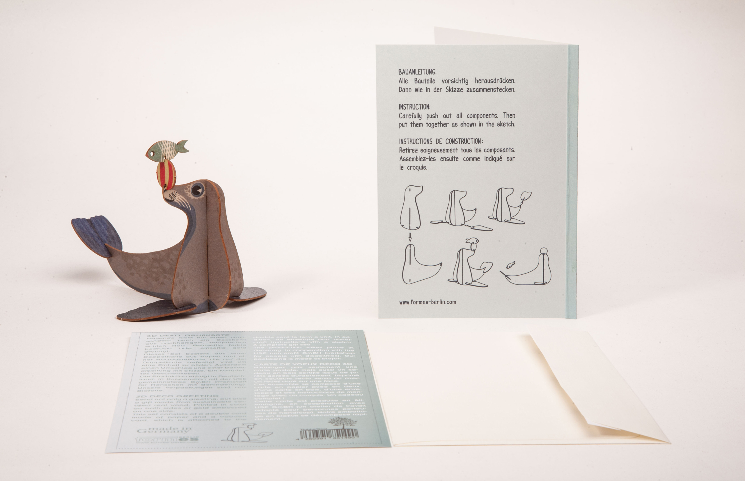 Robbe – 3D Deko Grusskarte