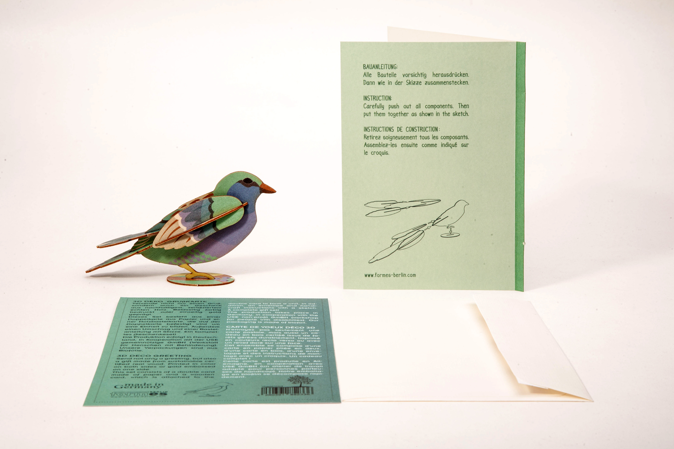 Spatz – 3D Deko Grusskarte
