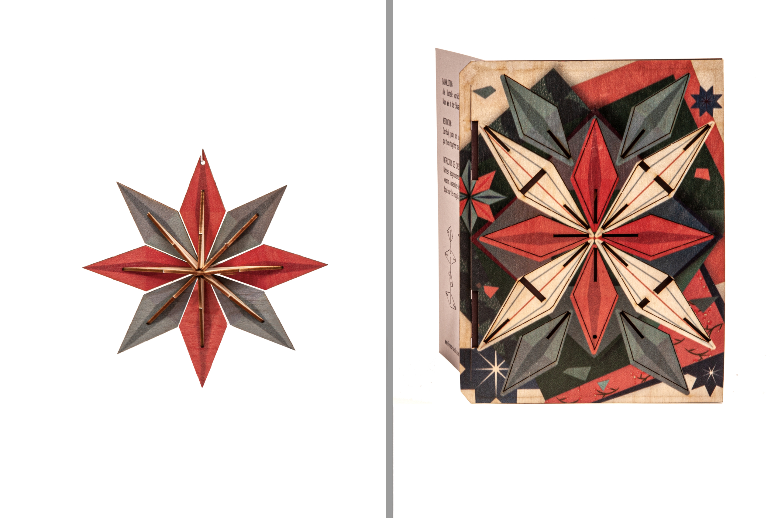 Weihnachtsstern – 3D Deko Grusskarte