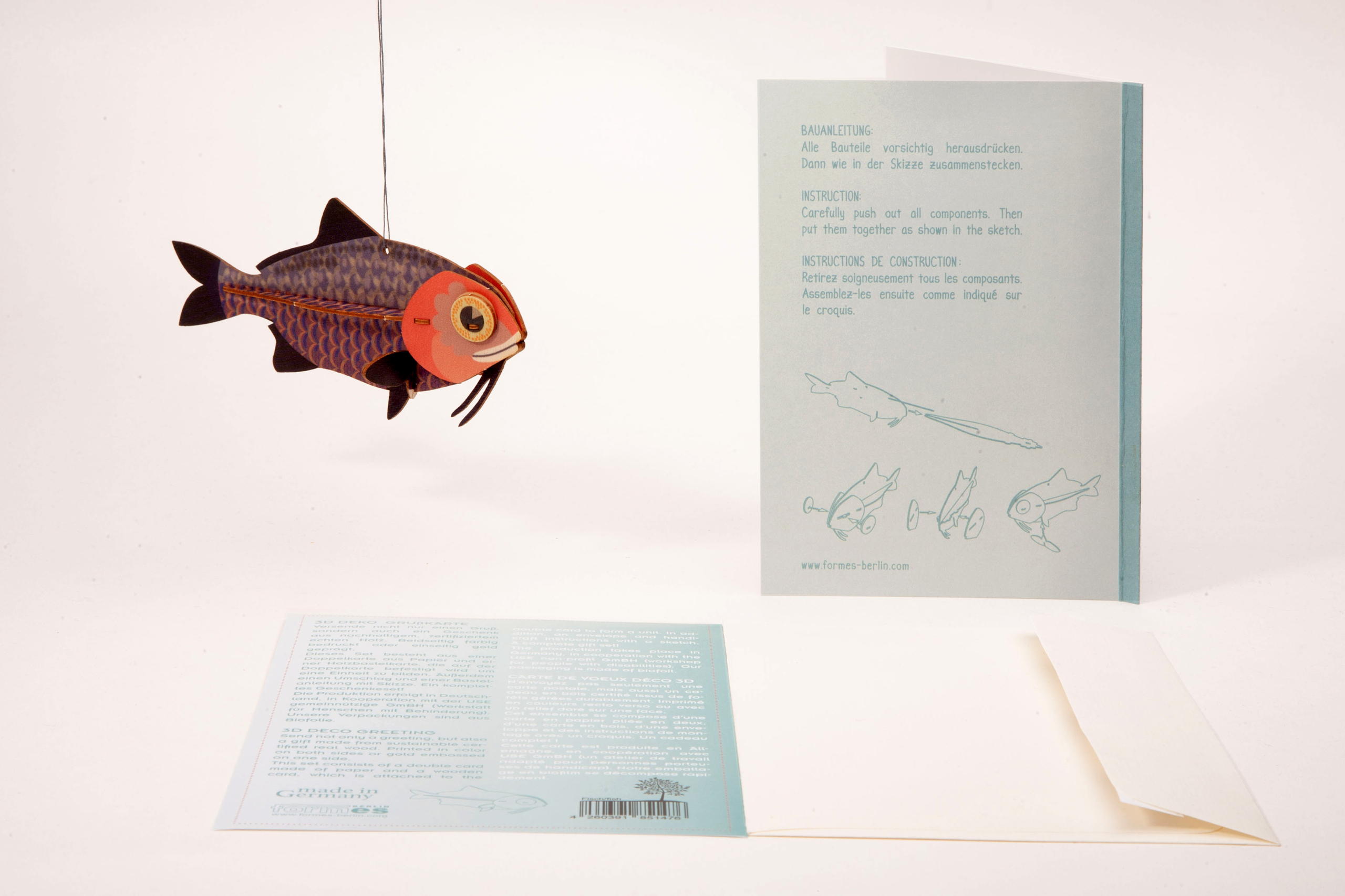 Fisch – 3D Deko Grusskarte