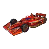 Wooden Rainbow Puzzle – Rennauto/Race Car