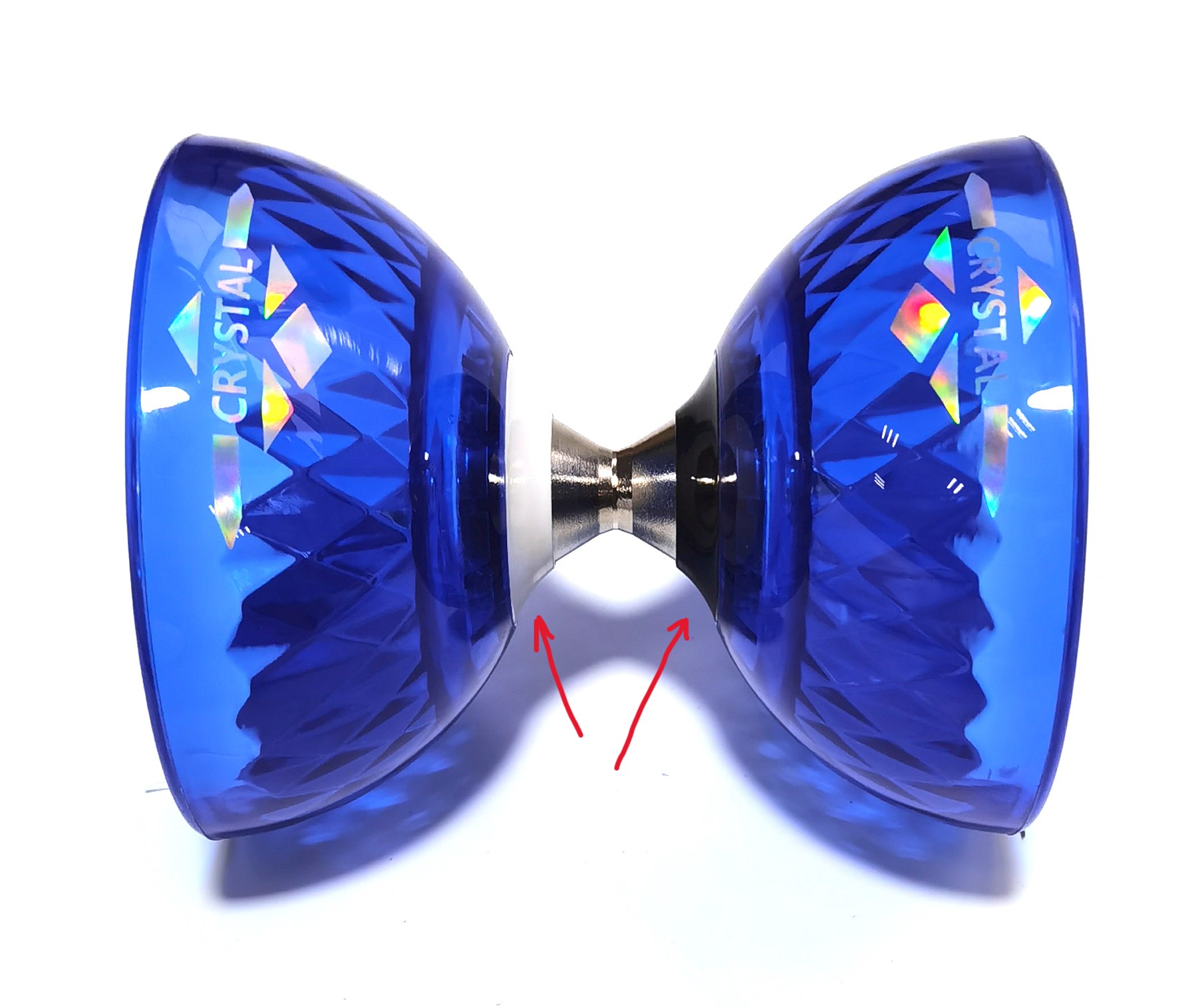 Diabolo Set – Crystal Blau mit Lager