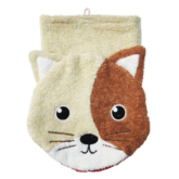 Bio-Waschlappen Katze klein