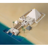 Pyramide mit Taltempel – Papier Modell Bogen