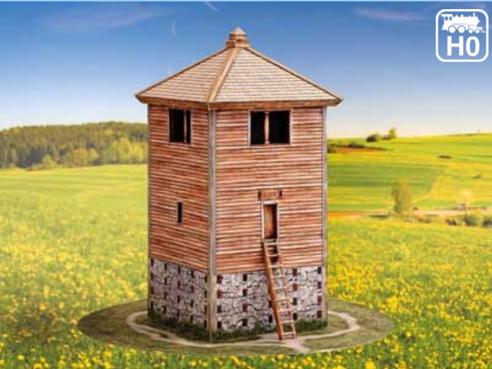 Römischer hölzerner Wachturm – Papier Modell