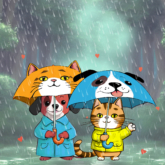 Cats and Dogs Umbrella
