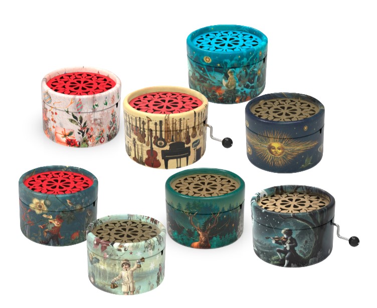 Assortierte Papierdosen – Weihnachten – gefüllt