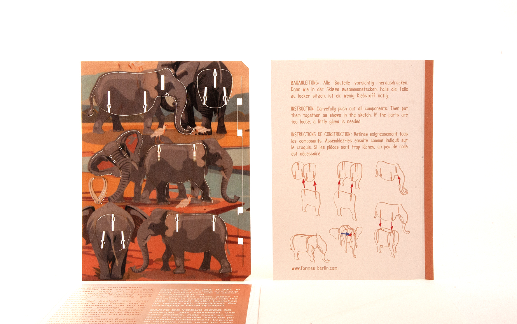 Elefant – 3D Deko Grusskarte