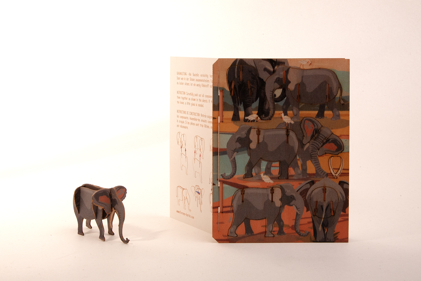 Elefant – 3D Deko Grusskarte