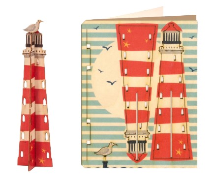 Leuchtturm – 3D Deko Grusskarte