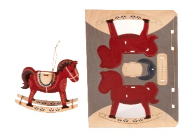 Schaukelpferd – 3D Deko Grusskarte