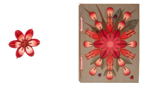 Blüte – 3D Deko Grusskarte