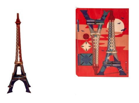 Eiffelturm – 3D Deko Grusskarte