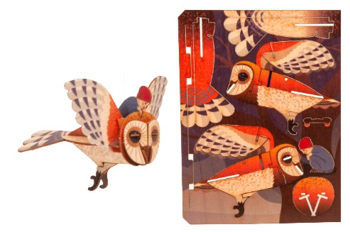 Eule – 3D Deko Grusskarte