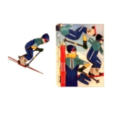 Skifahrer – 3D Deko Grusskarte