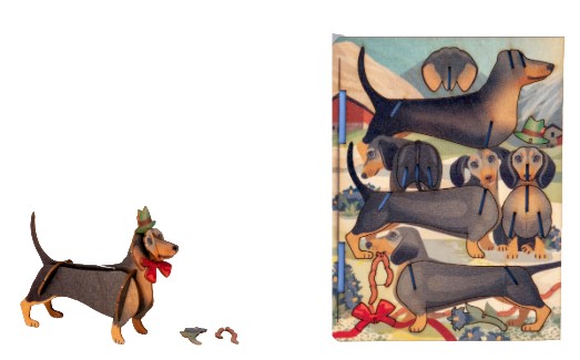 Dackel – 3D Deko Grusskarte