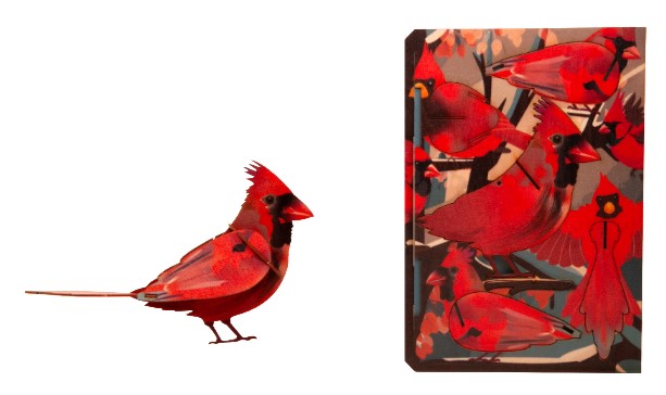 Kardinal – 3D Deko Grusskarte