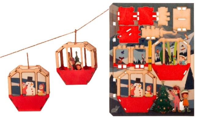 Gondel – 3D Deko Grusskarte