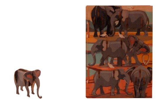 Elefant – 3D Deko Grusskarte