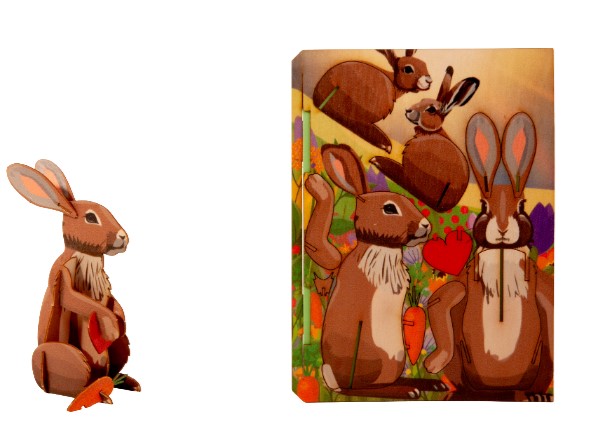 Hase – 3D Deko Grusskarte