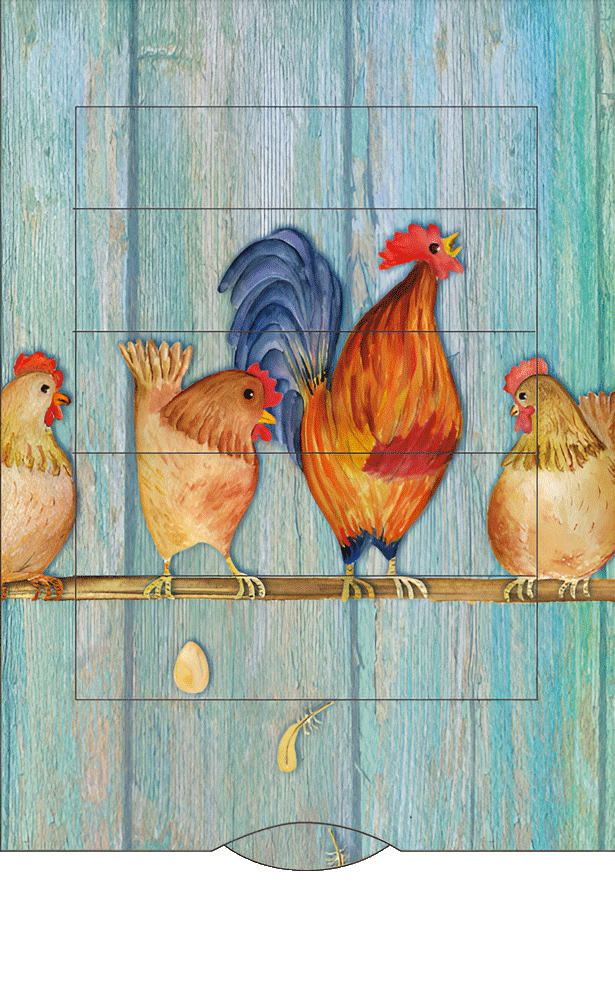 Lebende Karten – Hühnerstange