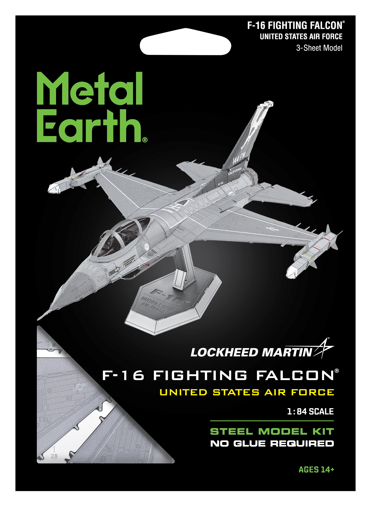 F-16 Fighting Falcon – United States Air Force – Metall Bausatz