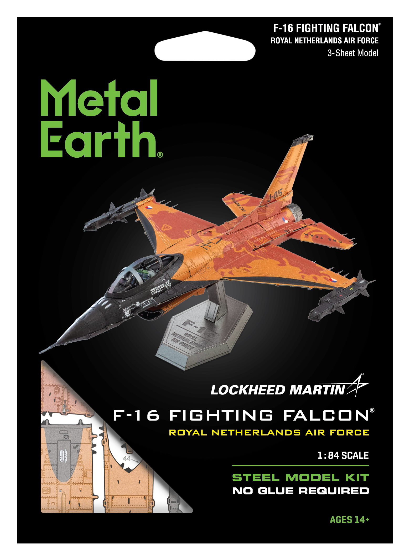 F-16 Fighting Falcon – Royal Netherlands Air Force – Metall Bausatz
