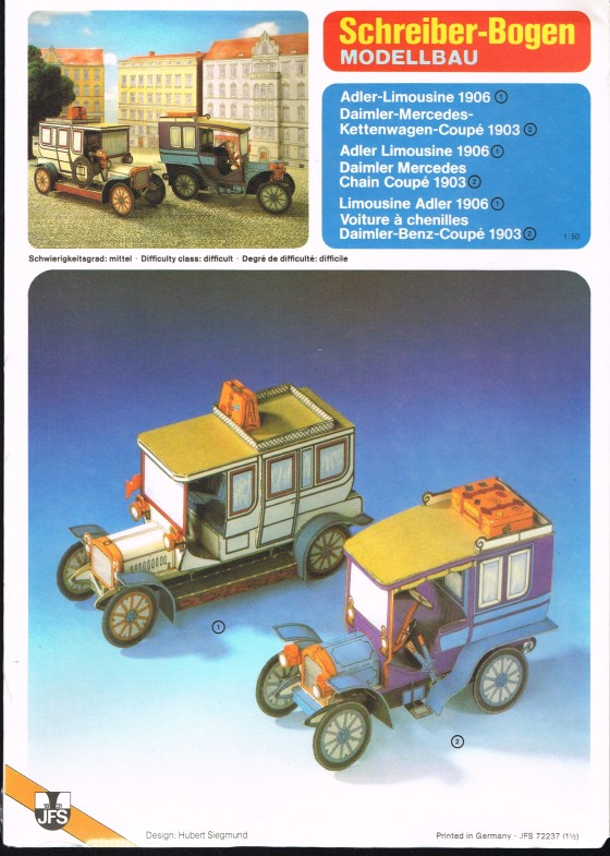 Adler und Daimler – Papier Modell