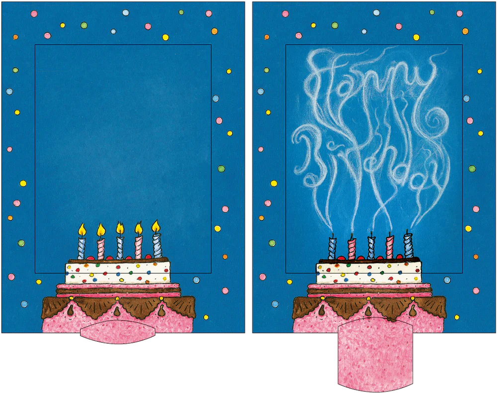 Lebende Karten - Kerzentorte statisch