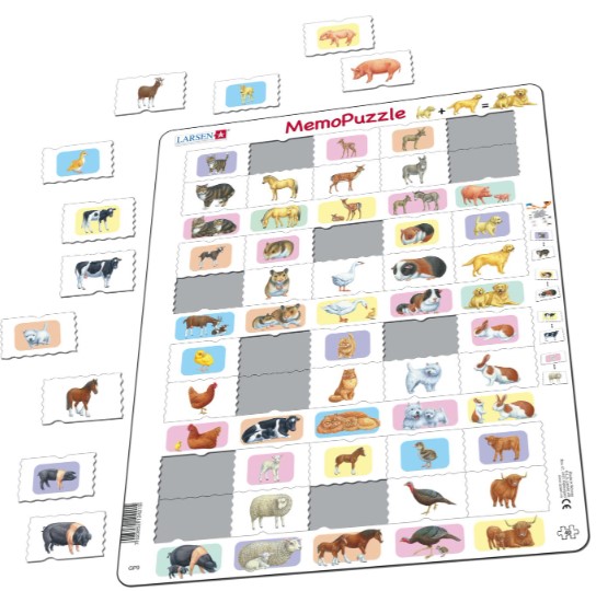 Rahmenpuzzle Tiere und ihre Jungen Memo