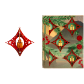 Weihnachtsschmuck – Kerze – 3D Deko Grusskarte