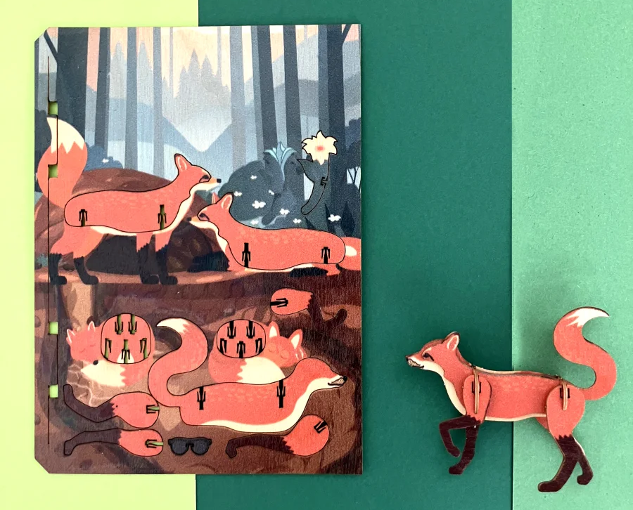 Fuchs – 3D Deko Grusskarte
