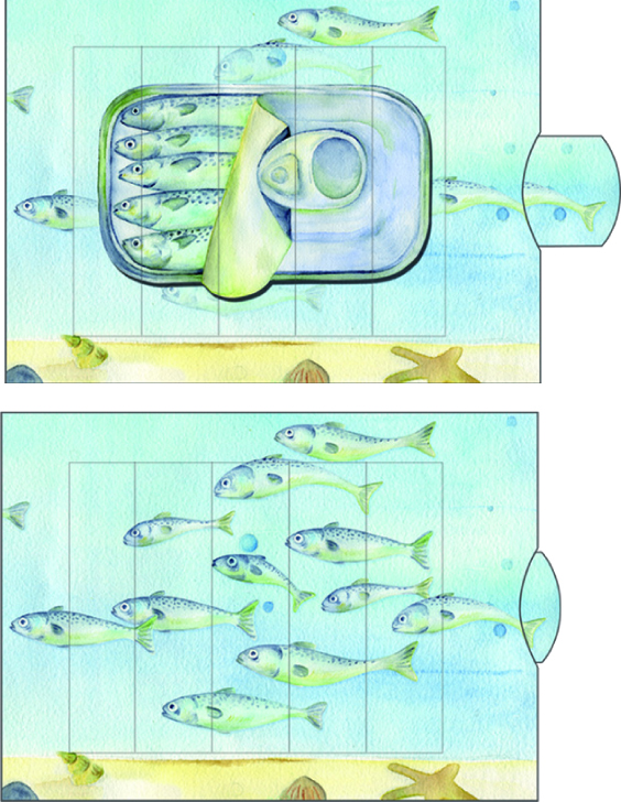 Lebende Karten – Fischdose