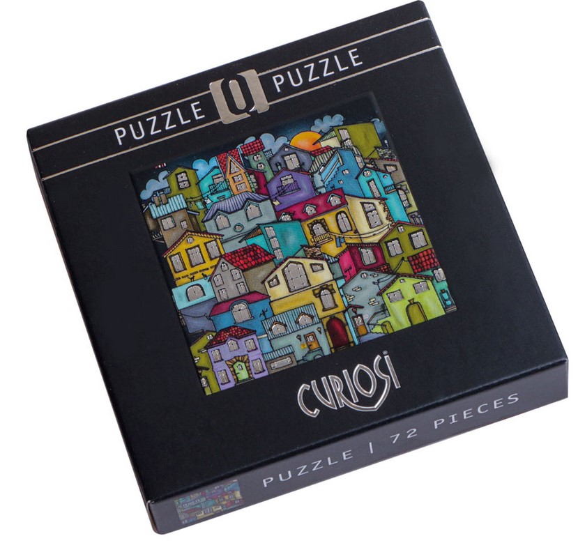 Q Puzzle – Silber 4 (Kunterbunte Stadt mit Silberfenstern)
