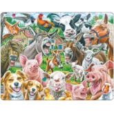 Rahmenpuzzle Selfie glückliche Tiere