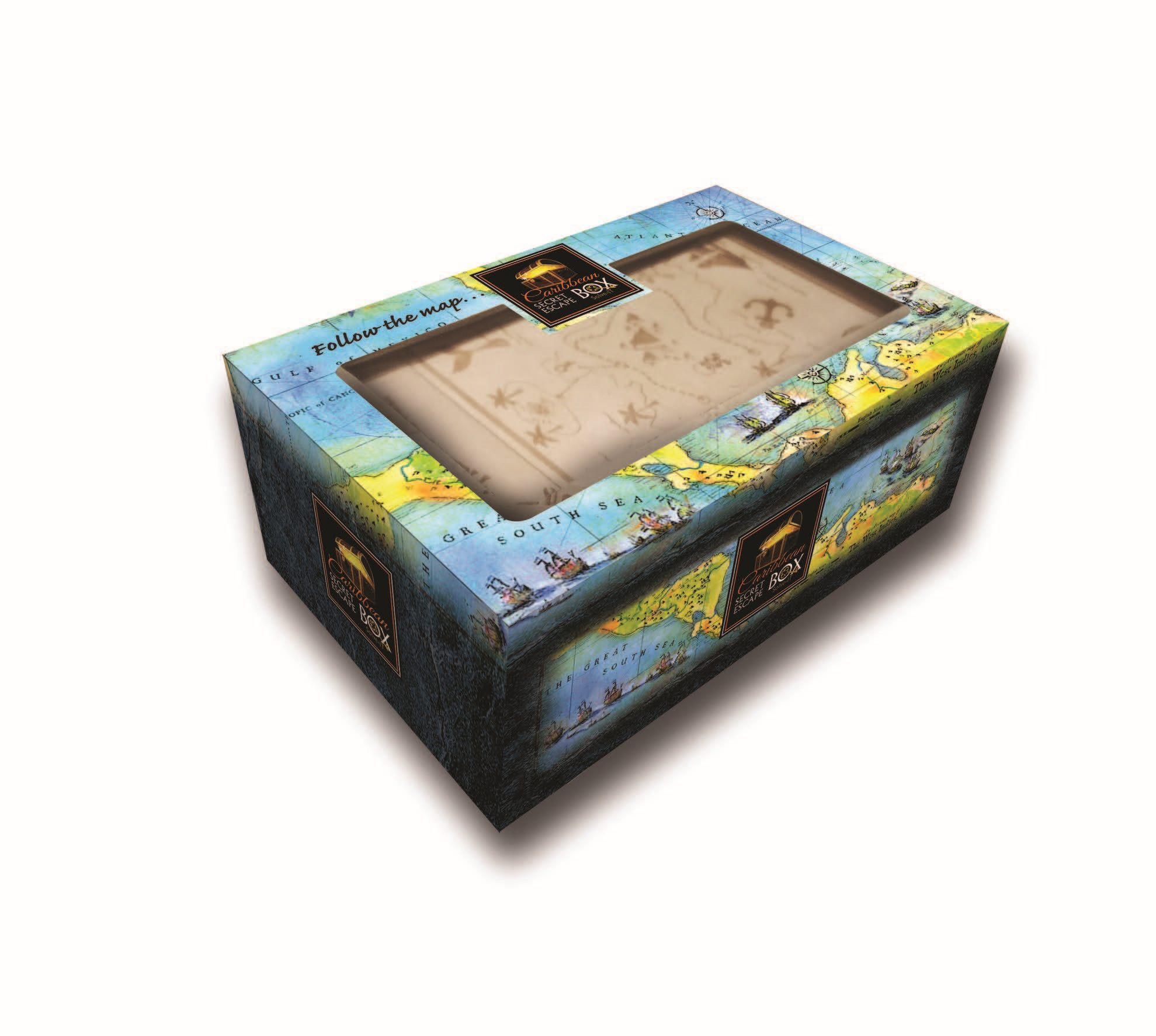 Tresure Map Escape Box in der Schachtel